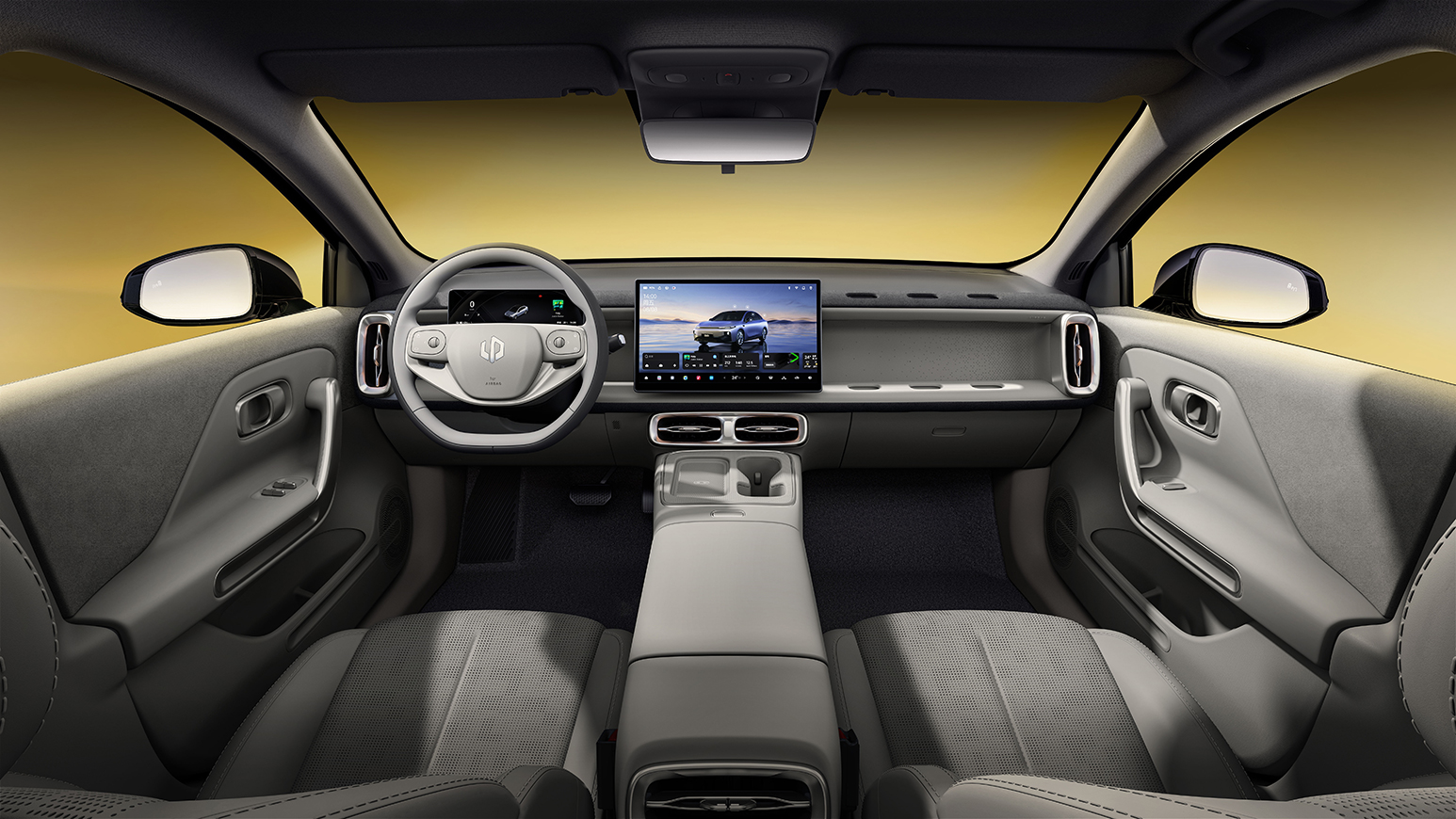 Leapmotor B05 - interiér ECO kůže světle šedá
